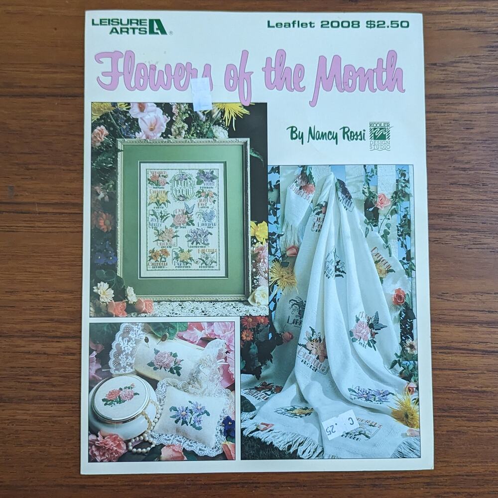 Flowers of the Month Cross Stitch Pattern Pamphlet